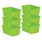 Teacher Created Resources Storage Bin, Plastic, Lime Green, 6 PK 20382 - alternate 1